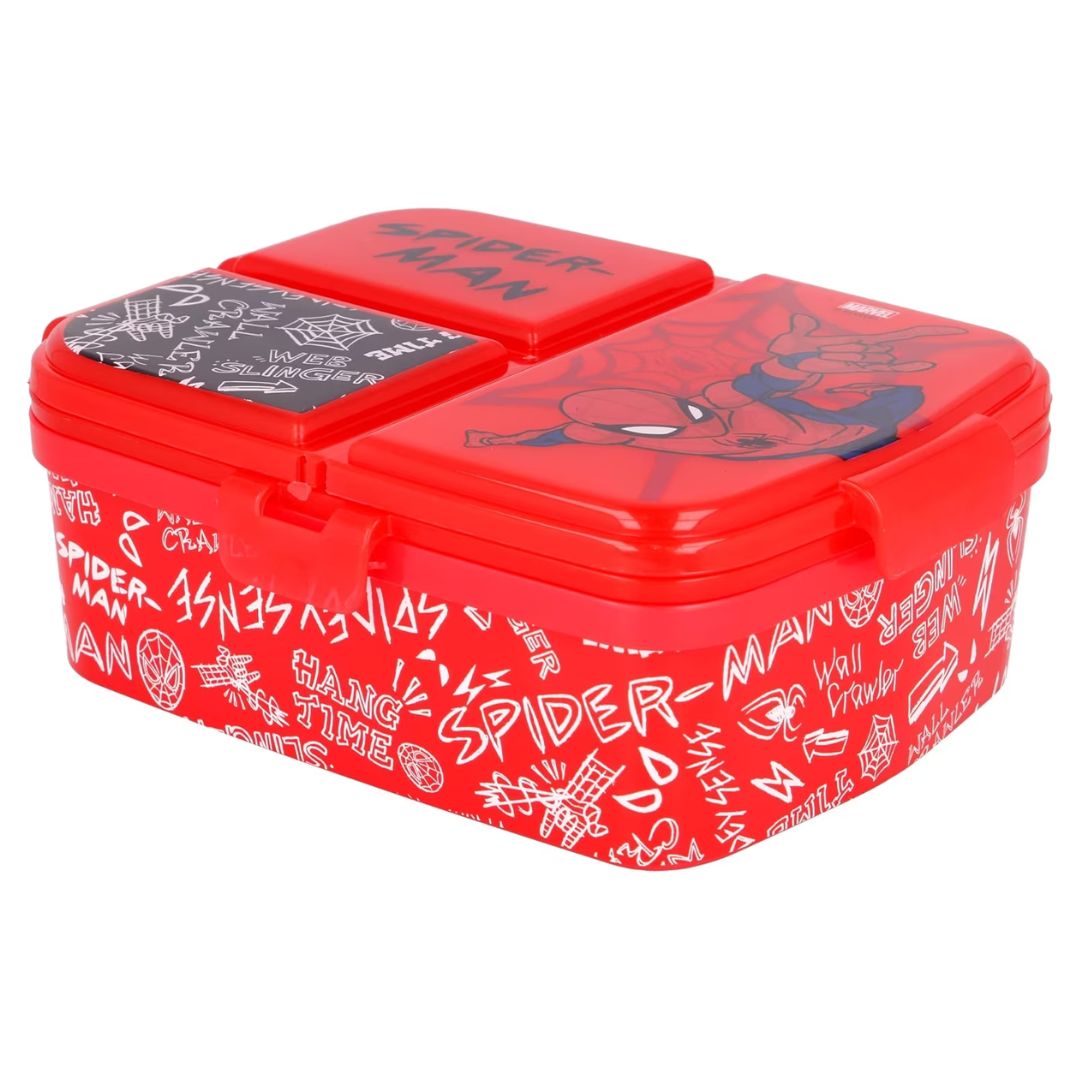 STOR Spiderman Urban Web Multi Compartment Sandwich Box
